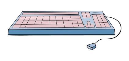 Computer keyboard isolated on white background vector