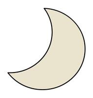 Moon isolated on white background vector