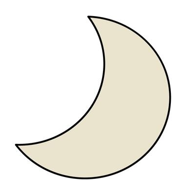 Moon isolated on white background