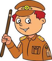 Happy police in smiling isolated on white background vector