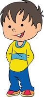 A boy is smiling vector