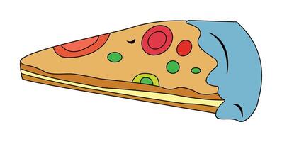 A piece of Pizza isolated on white background vector