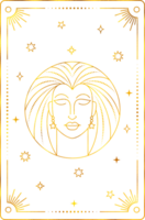 Tarot card with virgo zodiac style. png