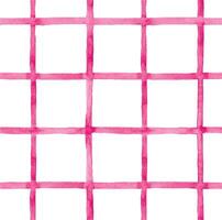 seamless watercolor pattern in pink checkered pattern on a white background. vector