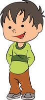 The boy smiling vector