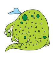 Baby dinosaur isolated on white background vector