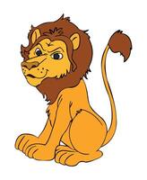 A lion standing and looking vector