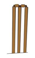 Cricket wickets isolated on white background vector