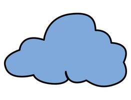 A cloud isolated on white background vector