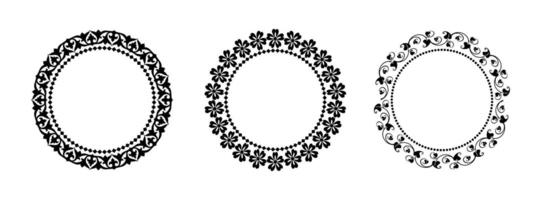 Round Decorative Ornament on White Background vector