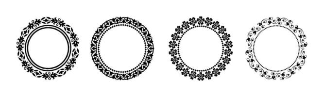 Round Decorative Frame Ornament Art vector