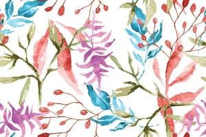 Seamless pattern of botanical with watercolor for designing fabric patterns and wallpaper.Tropical leaf background.Natural pattern. vector