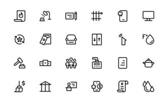 Public Utilities Icon Bundle for Energy, Water Supply, Waste Management, and Urban Infrastructure vector