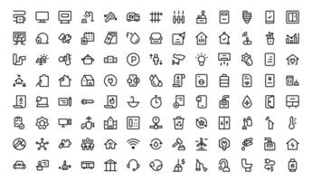 Public Utilities Icon Pack. Clean, Editable Line Icons for Energy, Water Supply, Waste Management, and Urban Infrastructure related vector