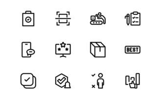 Quality Control Icon Package vector