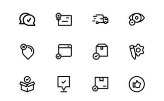 Quality Control Icon Set collection vector