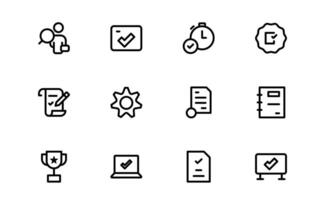 Quality Control Icon Set - Minimal, Modern vector