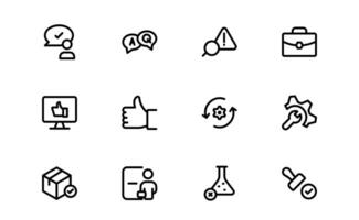 Quality Control Icon Set - Modern icons vector