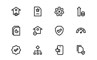 Quality Control Icon Set - Minimal, Modern, and Versatile Line vector
