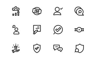 Quality Control Icon bundle vector