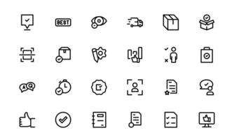 Quality Control Icon Set - Minimal, Modern, and Versatile Line Art vector