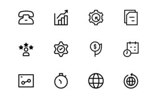 Versatile Project Management set of Icons vector