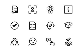 Quality Control Icon Set - Modern, and Versatile vector