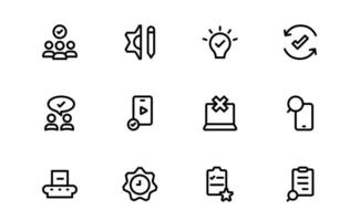 Quality Control Icon Set - Minimal icon vector