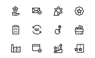 Quality Control Icon Set vector