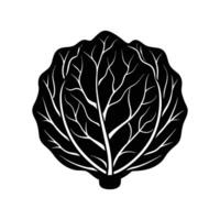 Minimalist Black and White Leaf with Intricate Branches and Veins, Perfect for Nature-Inspired Designs and Eco-Themed Projects vector