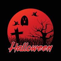 Halloween t shirt design with elements vector