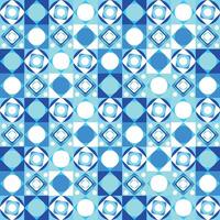 Blue geometric shapes modular pattern vector