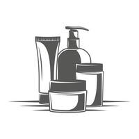 Bottles for cosmetics symbol vector