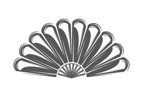 Handheld fan icon vector