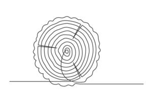 Continuous one line cross section of the tree vector
