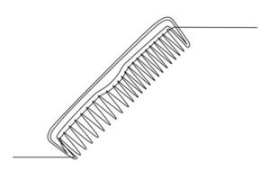 Continuous one line barber comb vector