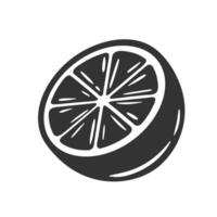 Lemon silhouette icons isolated on white background vector