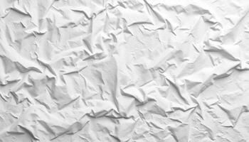 Crumpled White Paper Texture Abstract Background photo