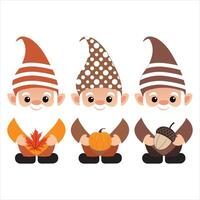 Vibrant Happy Fall Autumn Clipart Illustration for Crafts vector