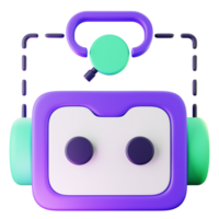 3D Render Colorful Interactive Robot Toy for Kids png