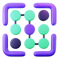 3D Render Abstract Geometric Pattern for Modern Designs png