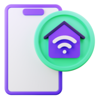 3D Render Colorful Smart Home Control Device png