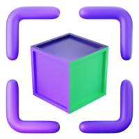 3D Render Colorful 3D Cube with Abstract Surrounding png