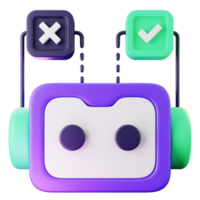 3D Render Friendly Robot Mascot with Interactive Features png