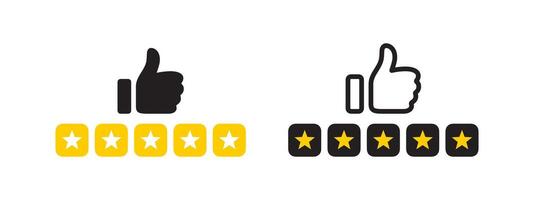 Five star rating. Rating badges vector