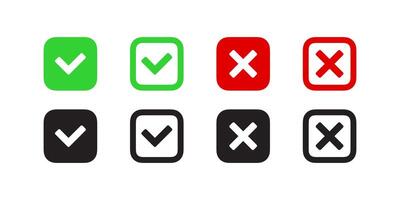 Check mark icons. Check mark icon button vector