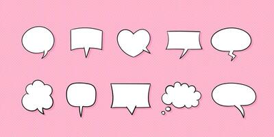 Chat bubbles. Cloud speech bubbles set vector