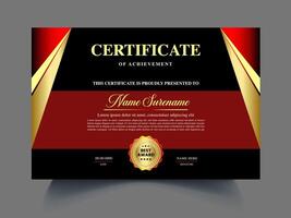 Certificate design template vector