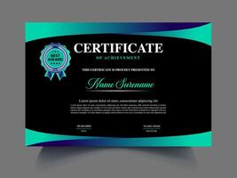 Professional business Certificate design vector