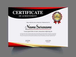 Professional business Certificate design sample vector